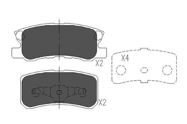 KAVO PARTS Комплект тормозных колодок, дисковый тормоз KBP-5515